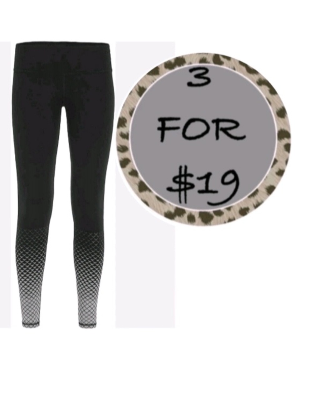 3/$19 Tasc Performance Nola leggings mermaid graphic